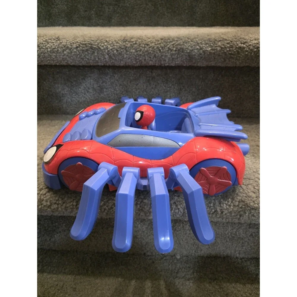 Disney Marvel 2021 Spider-Man Red and Blue Toy Car & Figure